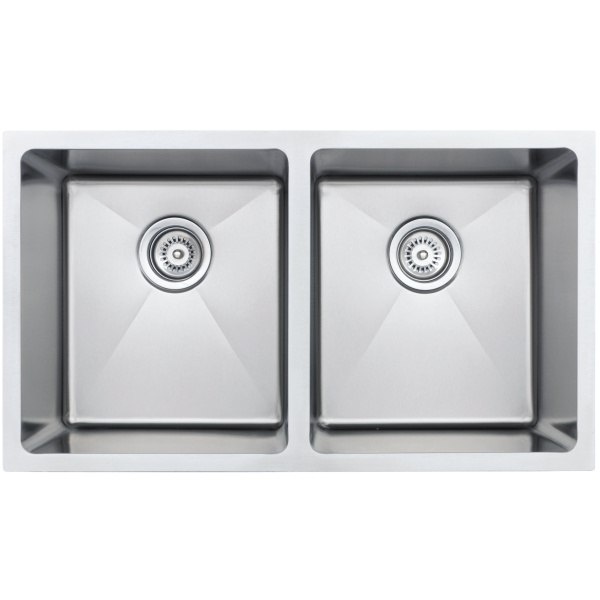 Kitchen Stainless Equal Double 18g Square