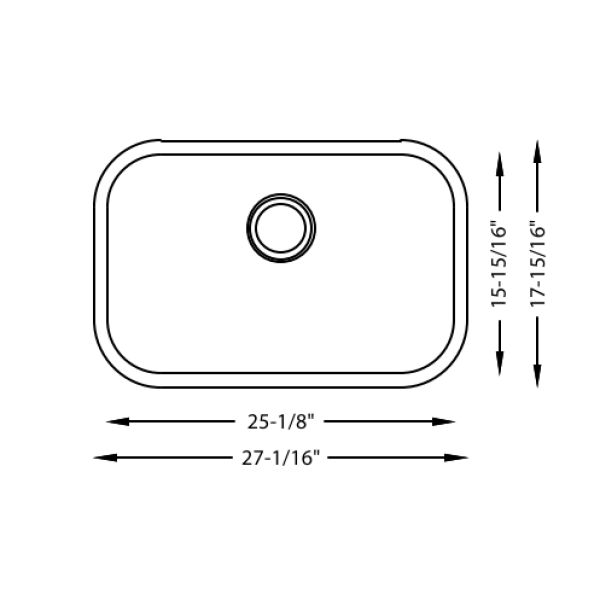 Kitchen Stainless Single Bowl 18g Medium (for 30" or larger cabinets) - Image 2