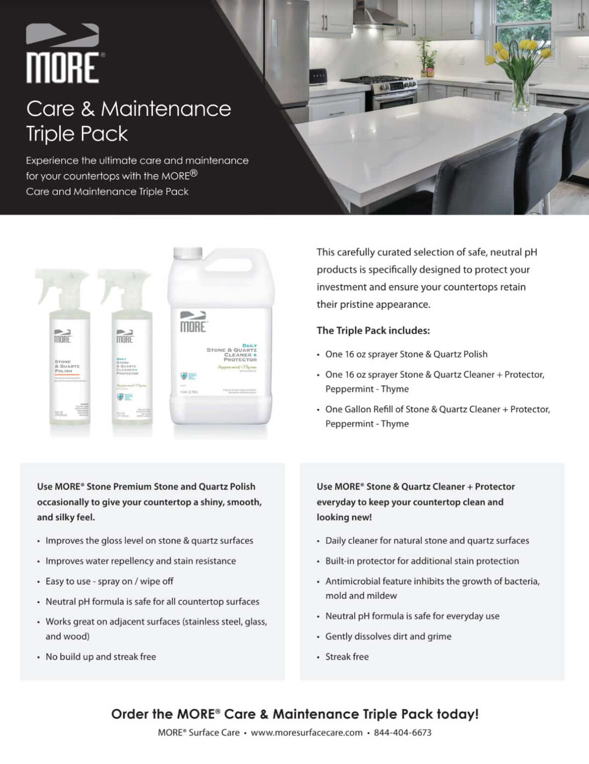 Quartz Cleaner & Polish Accent Countertops