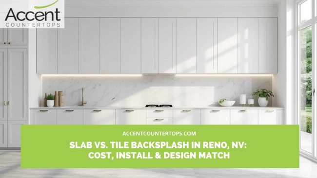 Slab vs. Tile Backsplash in Reno, NV_ Cost, Install & Design Match backsplash with countertops slab vs tile Reno