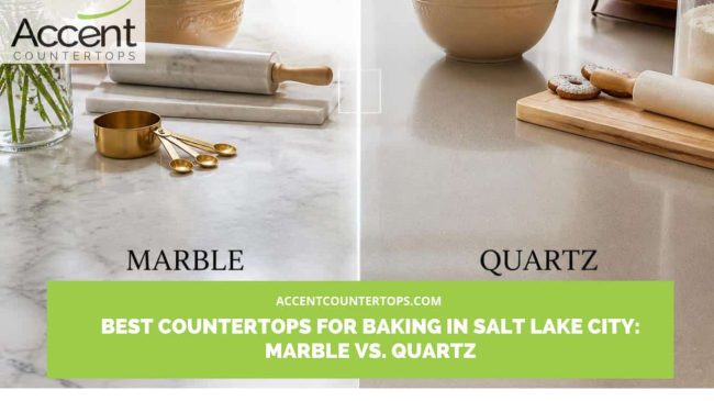 best countertop for baking marble vs quartz Salt Lake City
