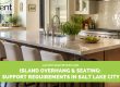 island overhang seating supports Salt Lake City