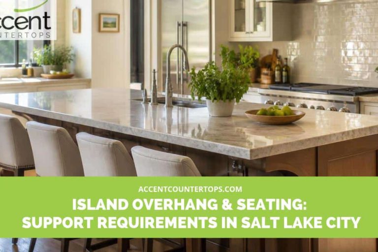 island overhang seating supports Salt Lake City
