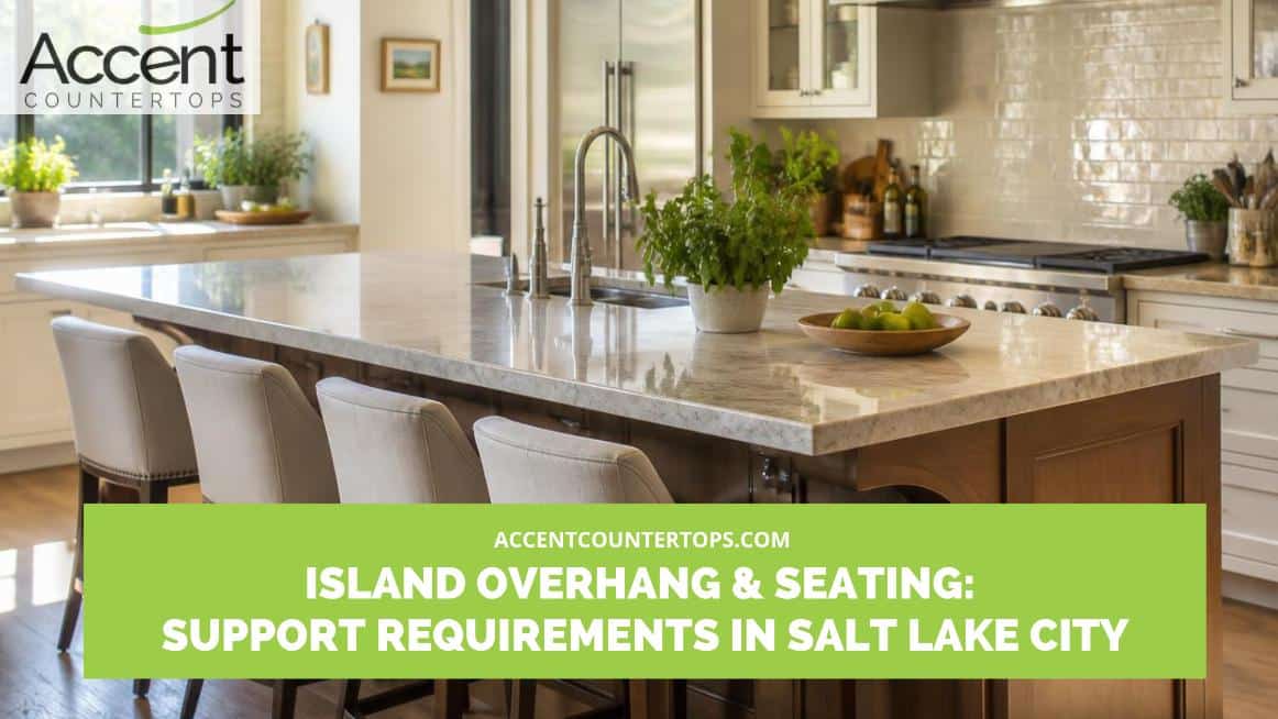 island overhang seating supports Salt Lake City