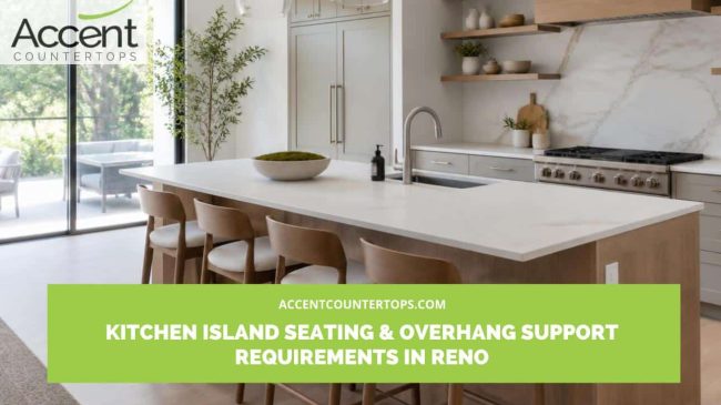 Kitchen Island Seating & Overhang Support Requirements in Reno island overhang seating supports Reno