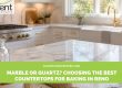 best countertop for baking marble vs quartz Reno